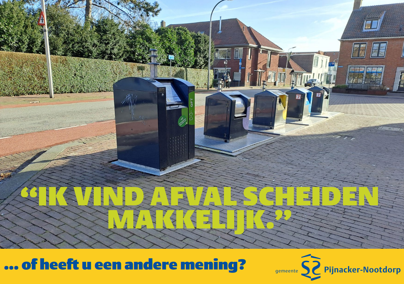 Alle inwoners van de gemeente hebben deze kaart in de brievenbus gekregen, met de uitnodiging om de vragenlijst in te vullen.